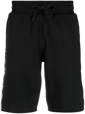 Emporio Armani logo-print cotton shorts - Black