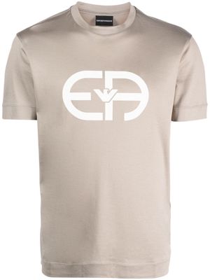 Emporio Armani logo-print crew-neck T-shirt - Grey