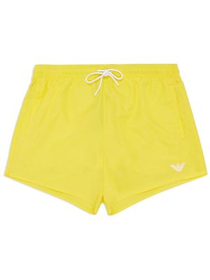 Emporio Armani logo-print drawstring swim shorts - Yellow