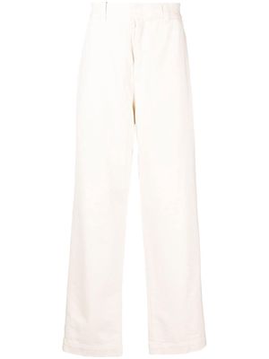 Emporio Armani logo-print loose-fit trousers - White