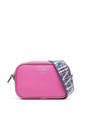 Emporio Armani logo-print strap crossbody bag - Pink