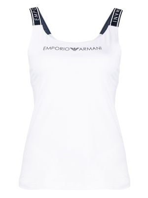 Emporio Armani logo-print tank top - White