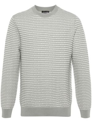 Emporio Armani logo-print virgin-wool jumper - Grey