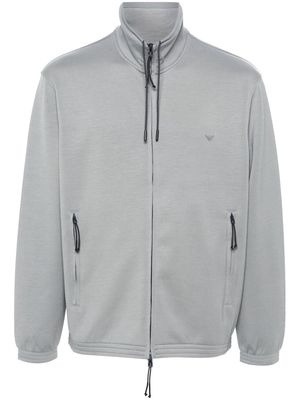 Emporio Armani logo-print zipped sweatshirt - Grey