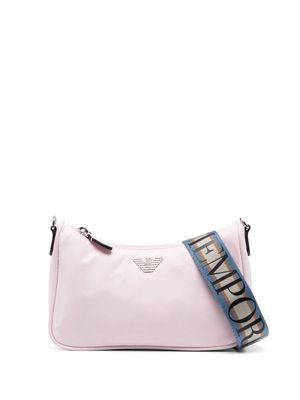 Emporio Armani logo-strap crossbody bag - Pink