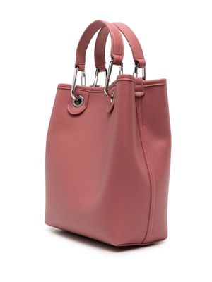 Emporio Armani logo-strap faux-leather bag - Pink