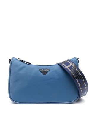Emporio Armani logo-strap shoulder bag - Blue