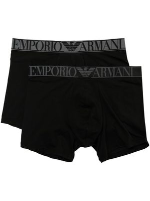 Emporio Armani logo waistband boxers - Black