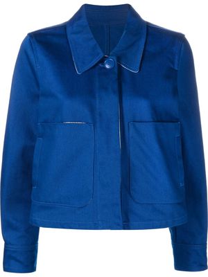 Emporio Armani long-sleeve cotton jacket - Blue