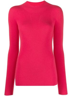 Emporio Armani long-sleeved ribbed-knit jumper - Pink