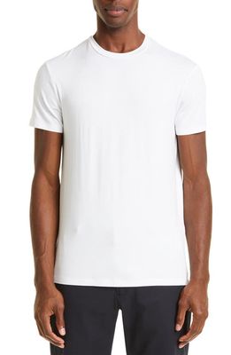 Emporio Armani Men's Solid White Stretch Viscose T-Shirt