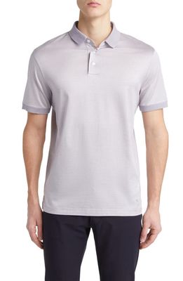 Emporio Armani Micro Pattern Polo in Lilac