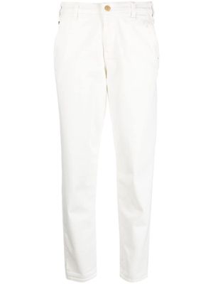 Emporio Armani mid-rise straight-leg trousers - White