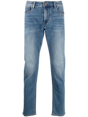 Emporio Armani mid-rise tapered jeans - Blue
