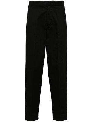 Emporio Armani mid-rise tapered-leg trousers - Black