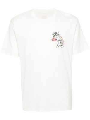 Emporio Armani monogram-print cotton T-shirt - Neutrals