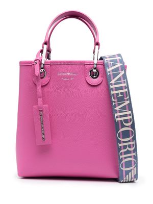 Emporio Armani MyEA Vertical leather tote bag - Pink