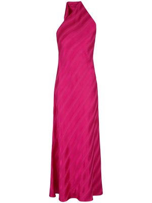 Emporio Armani one-shoulder satin dress - Pink