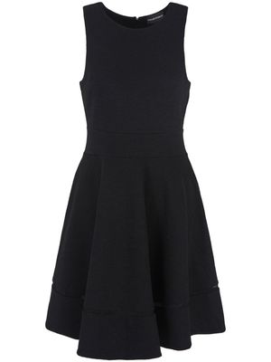 Emporio Armani ottoman-knit mini dress - Black