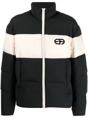Emporio Armani padded logo jacket - Blue