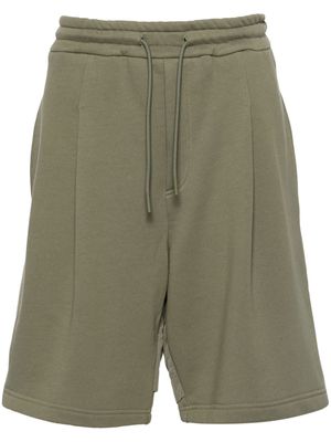 Emporio Armani paneled cotton bermuda shorts - Green