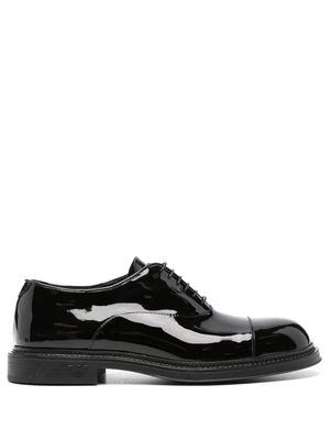 Emporio Armani patent-leather oxford shoes - Black