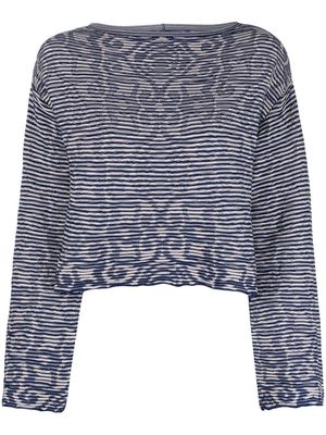 Emporio Armani patterned intarsia knit jumper - Blue