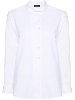 Emporio Armani petal-collar cotton shirt - White