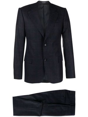 Emporio Armani plaid-check single-breasted suit - Blue