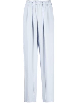 Emporio Armani pleat-detail straight-leg trousers - Blue