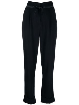 Emporio Armani pleat-straight leg trousers - Blue