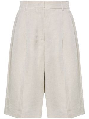 Emporio Armani pleated long shorts - Neutrals