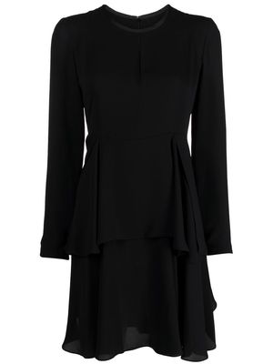 Emporio Armani pleated mini dress - Black