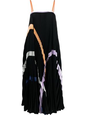 Emporio Armani pleated sleeveless maxi dress - Black