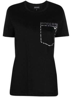 Emporio Armani pocket-print short-sleeve T-shirt - Black