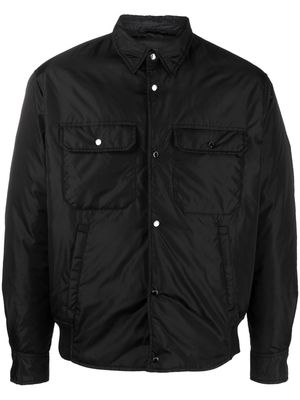 Emporio Armani pointed-collar press-stud down jacket - Black