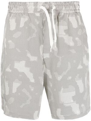 Emporio Armani polka-dot print deck shorts - White
