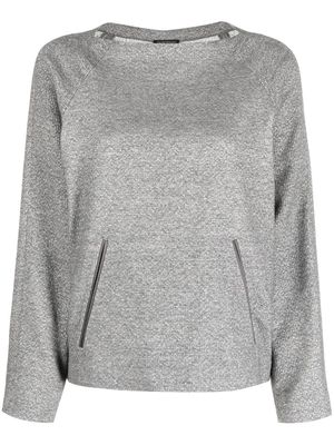 Emporio Armani pouch-pocket pullover jumper - Grey