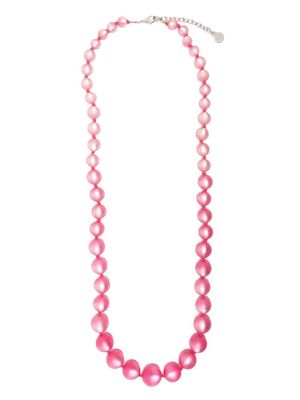 Emporio Armani resin beaded necklace - Pink