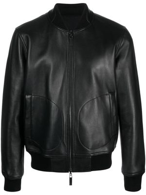 Emporio Armani reversible leather jacket - Black