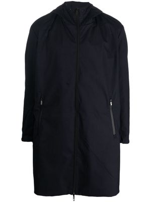 Emporio Armani reversible zip-up hooded jacket - Blue