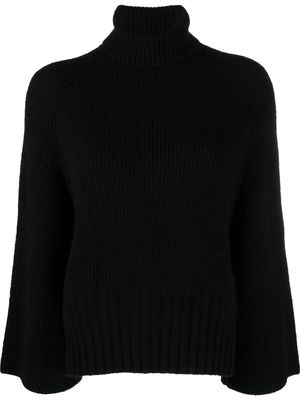Emporio Armani ribbed-knit roll-neck jumper - Black