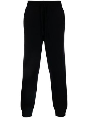 Emporio Armani ribbed-knit track pants - Blue