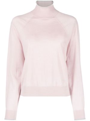 Emporio Armani ribbed turtleneck jumper - Pink