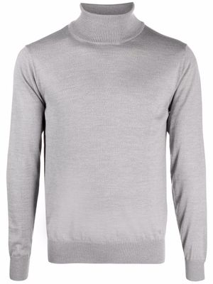 Emporio Armani roll neck knitted jumper - Grey