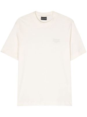 Emporio Armani rubberised-logo T-shirt - Neutrals