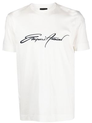 Emporio Armani script logo T-shirt - White