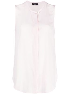 Emporio Armani semi-sheer silk vest - Pink