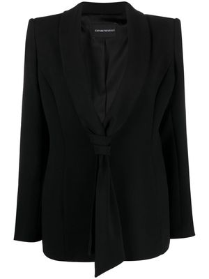 Emporio Armani shawl-lapel single-breasted blazer - Black