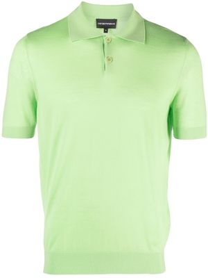 Emporio Armani short-sleeve wool polo shirt - Green